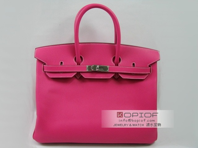 エルメス バーキン35 ヴォーエプソン-ローズティリアン(シルバー金具) her451